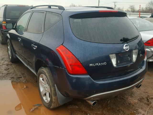 JN8AZ08WX3W205835 - 2003 NISSAN MURANO SL BLUE photo 3