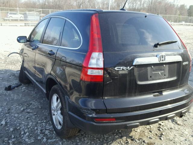 5J6RE4H72BL104812 - 2011 HONDA CR-V EXL BLACK photo 3