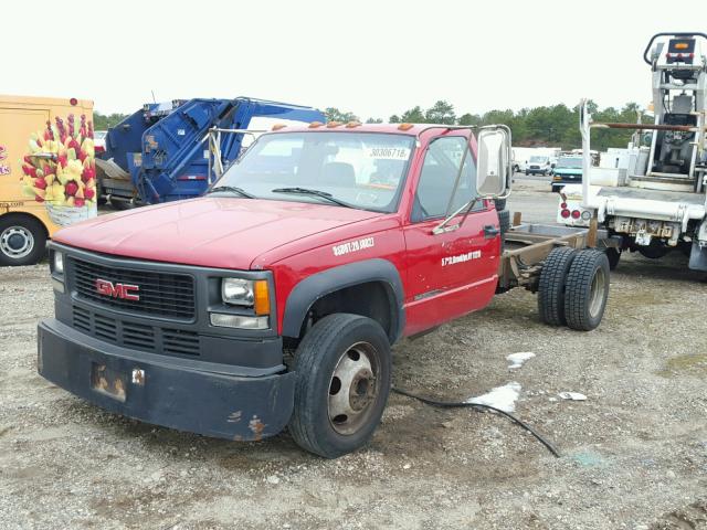 3GDKC34F81M107579 - 2001 GMC SIERRA C35 RED photo 2