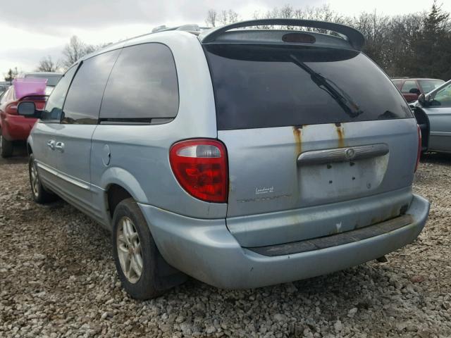 2C8GP64L81R376159 - 2001 CHRYSLER TOWN & COU BLUE photo 3