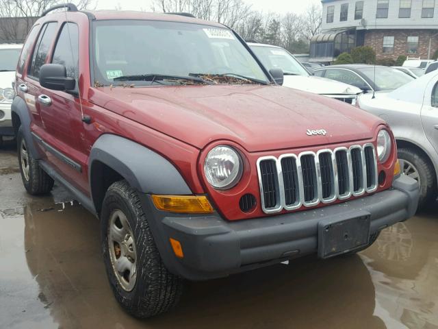 1J4GL48K97W574360 - 2007 JEEP LIBERTY SP RED photo 1