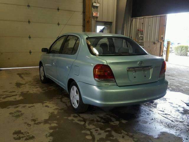 JTDBT123X30310190 - 2003 TOYOTA ECHO BLUE photo 3