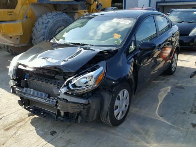 KNADM4A34D6189449 - 2013 KIA RIO LX BLACK photo 2