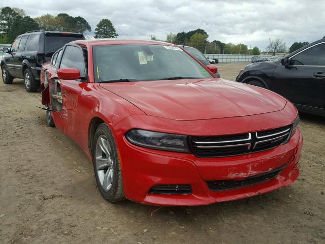 2C3CDXBG0FH916092 - 2015 DODGE CHARGER SE RED photo 1