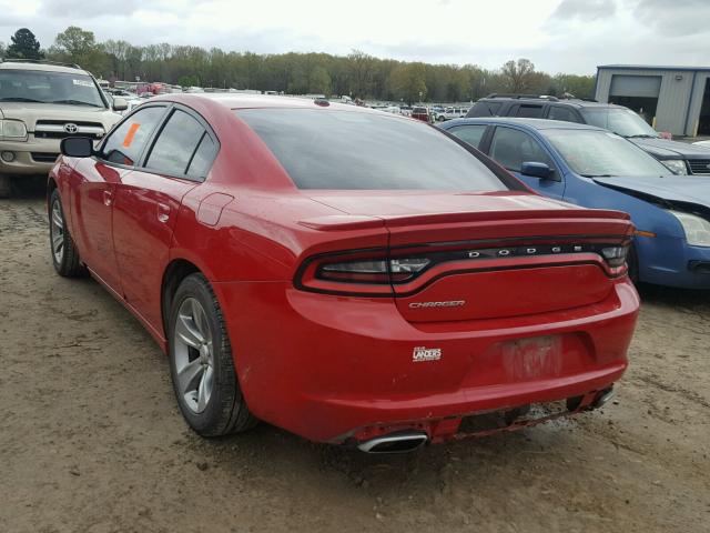 2C3CDXBG0FH916092 - 2015 DODGE CHARGER SE RED photo 3