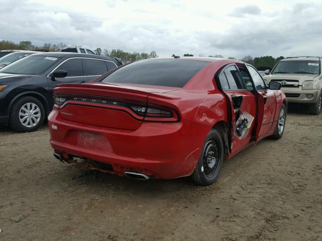 2C3CDXBG0FH916092 - 2015 DODGE CHARGER SE RED photo 4