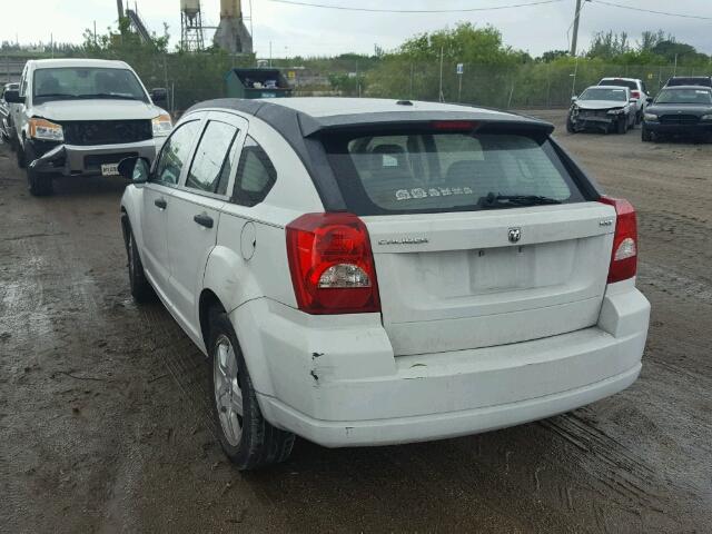 1B3HB48B78D784435 - 2008 DODGE CALIBER SX WHITE photo 3