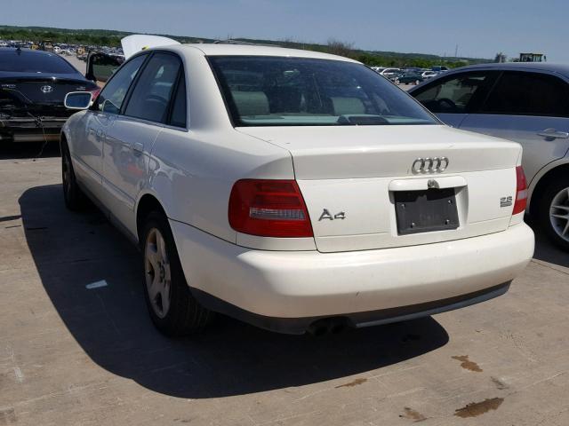 WAUED28D9XA305799 - 1999 AUDI A4 2.8 QUA WHITE photo 3