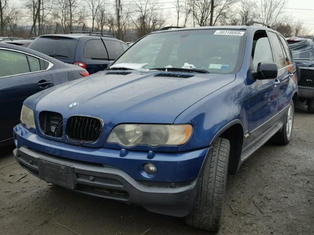 5UXFB33543LH39678 - 2003 BMW X5 4.4I BLUE photo 2
