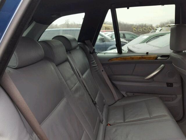 5UXFB33543LH39678 - 2003 BMW X5 4.4I BLUE photo 6