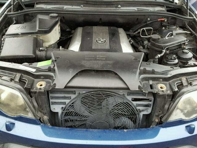 5UXFB33543LH39678 - 2003 BMW X5 4.4I BLUE photo 7