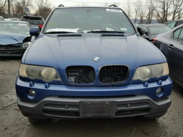 5UXFB33543LH39678 - 2003 BMW X5 4.4I BLUE photo 9