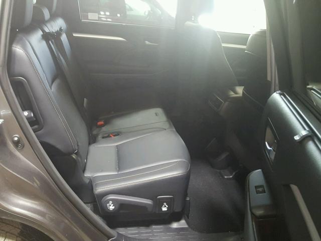 5TDJKRFH8FS159998 - 2015 TOYOTA HIGHLANDER GRAY photo 6