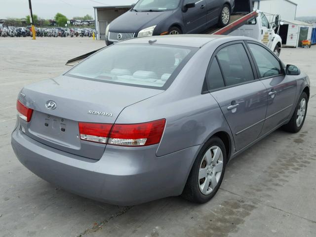 5NPET46C38H393738 - 2008 HYUNDAI SONATA GLS GRAY photo 4