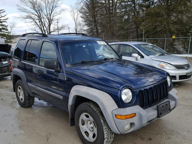 1J4GL48KX2W264744 - 2002 JEEP LIBERTY SP BLUE photo 1