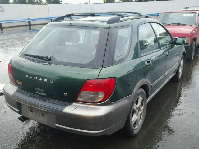 JF1GG68502H828377 - 2002 SUBARU IMPREZA OU GREEN photo 4