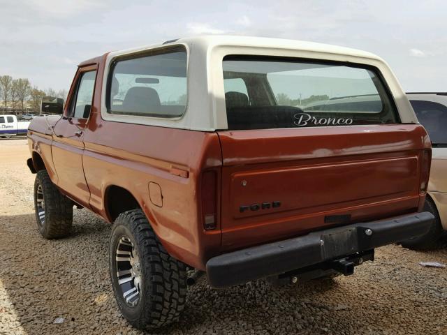 U15HLBC3364 - 1978 FORD BRONCO ORANGE photo 3