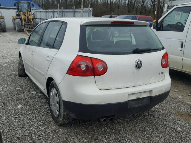 WVWDB71KX9W078137 - 2009 VOLKSWAGEN RABBIT WHITE photo 3