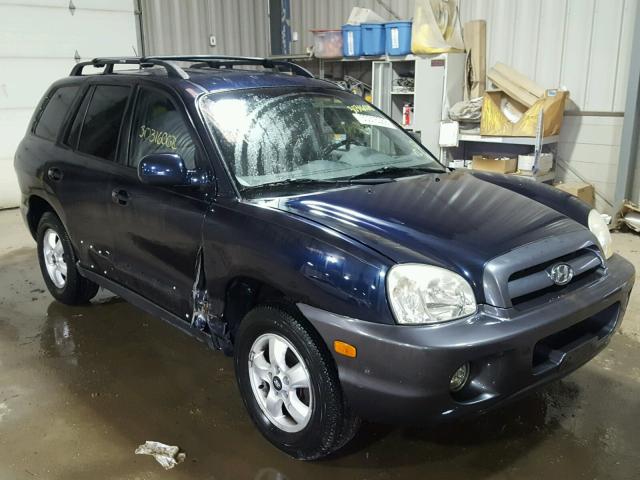 KM8SC73D25U960214 - 2005 HYUNDAI SANTA FE G BLUE photo 1