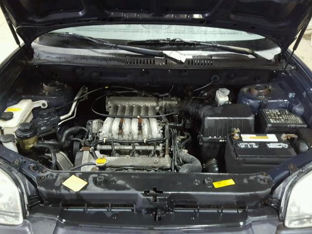 KM8SC73D25U960214 - 2005 HYUNDAI SANTA FE G BLUE photo 7