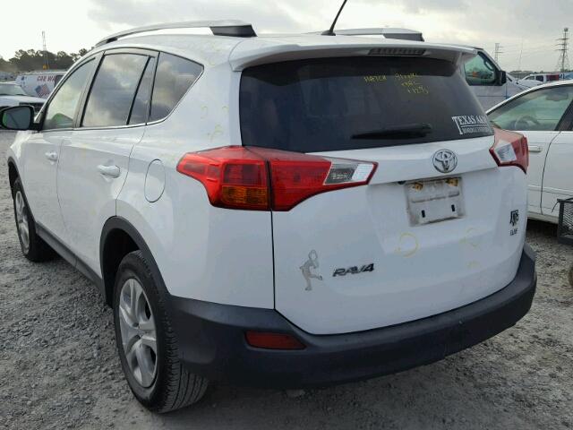 2T3ZFREVXEW101628 - 2014 TOYOTA RAV4 LE WHITE photo 3