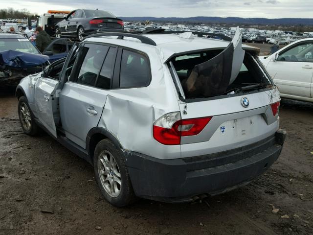 WBXPA73424WB22256 - 2004 BMW X3 2.5I SILVER photo 3