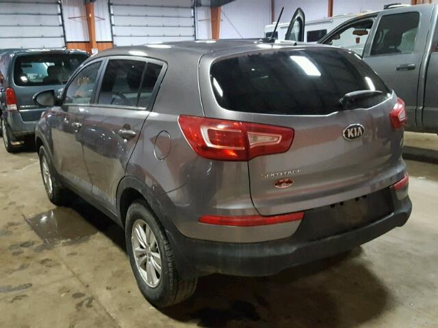 KNDPB3A29D7435221 - 2013 KIA SPORTAGE B GRAY photo 3