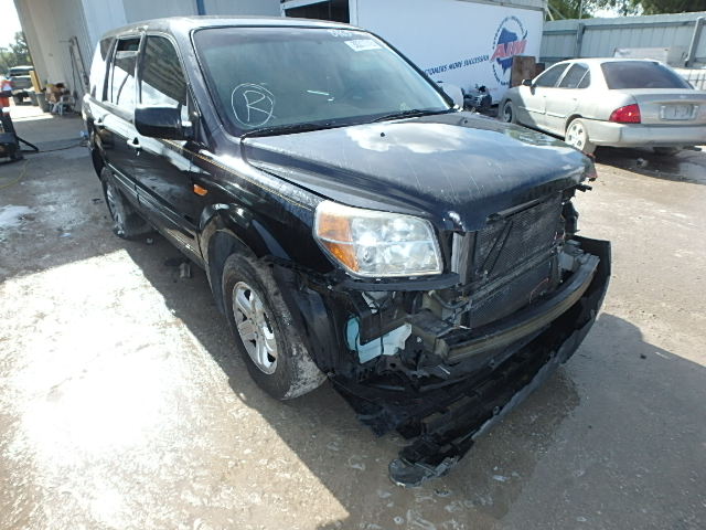 5FNYF28167B040394 - 2007 HONDA PILOT LX BLACK photo 1