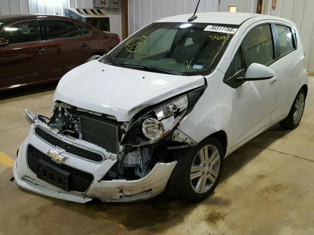 KL8CD6S93EC575692 - 2014 CHEVROLET SPARK 1LT WHITE photo 2