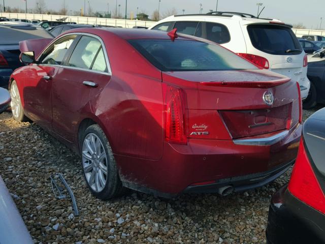 1G6AB5RA1E0113571 - 2014 CADILLAC ATS LUXURY MAROON photo 3