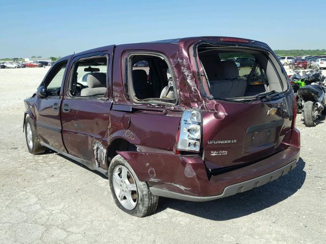 1GNDV231X7D173117 - 2007 CHEVROLET UPLANDER L 勃艮第红 照片 3