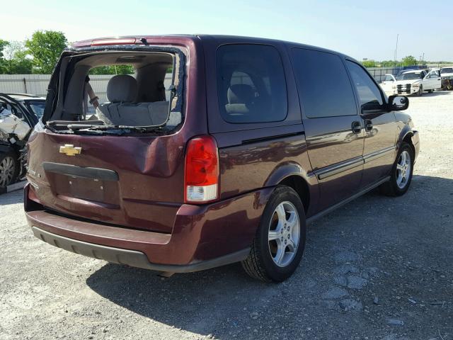 1GNDV231X7D173117 - 2007 CHEVROLET UPLANDER L 勃艮第红 照片 4