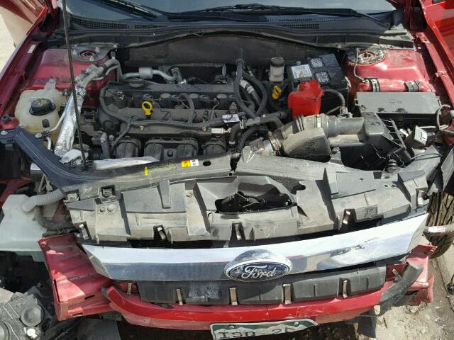 3FAHP0JA2CR389790 - 2012 FORD FUSION SEL RED photo 7