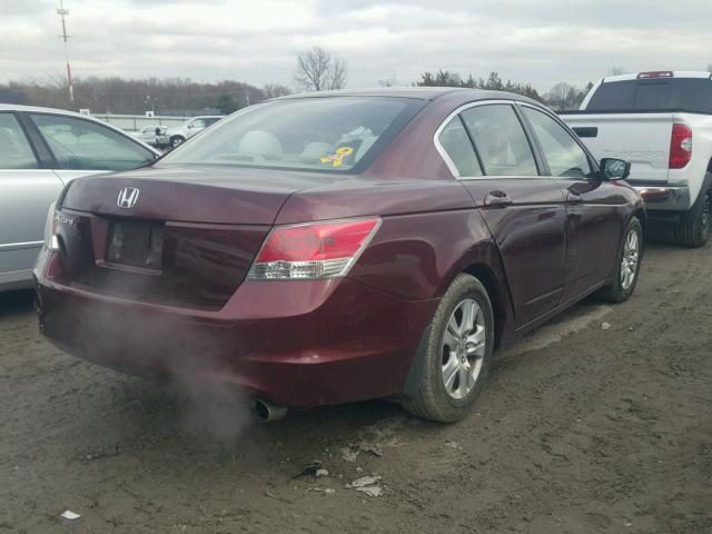 1HGCP26489A100161 - 2009 HONDA ACCORD LXP BURGUNDY photo 4