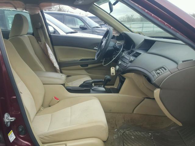 1HGCP26489A100161 - 2009 HONDA ACCORD LXP BURGUNDY photo 5