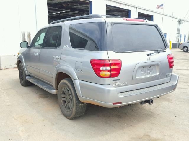 5TDZT34A14S209608 - 2004 TOYOTA SEQUOIA SR SILVER photo 3