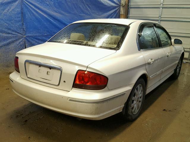 KMHWF35H14A955264 - 2004 HYUNDAI SONATA GLS WHITE photo 4