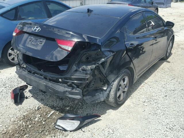 5NPDH4AE9EH485230 - 2014 HYUNDAI ELANTRA SE BLACK photo 4