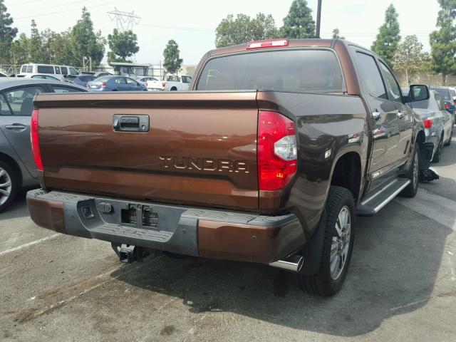 5TFGY5F10HX221234 - 2017 TOYOTA TUNDRA CRE BROWN photo 4