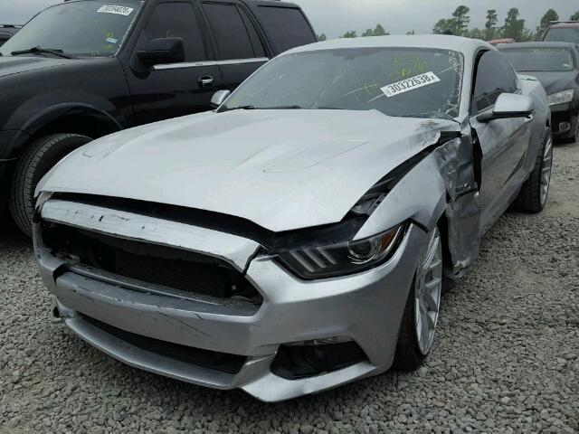 1FA6P8CF6F5413062 - 2015 FORD MUSTANG GT SILVER photo 2