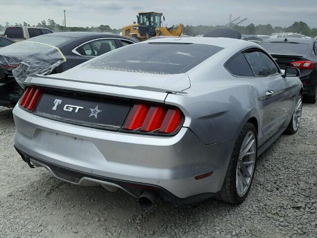 1FA6P8CF6F5413062 - 2015 FORD MUSTANG GT SILVER photo 4