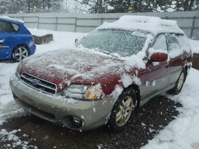 4S3BH686227627984 - 2002 SUBARU LEGACY OUT RED photo 2