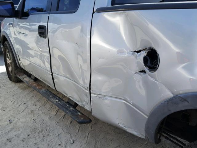 1FTPX14587FA78166 - 2007 FORD F150 SILVER photo 9