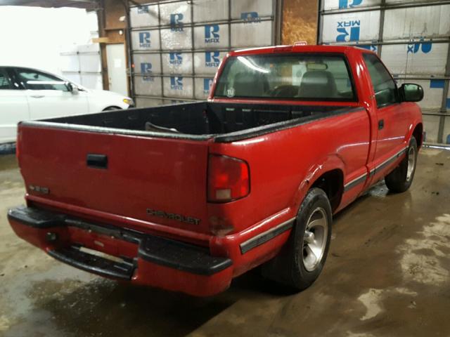 1GCCS1445W8231061 - 1998 CHEVROLET S TRUCK S1 RED photo 4