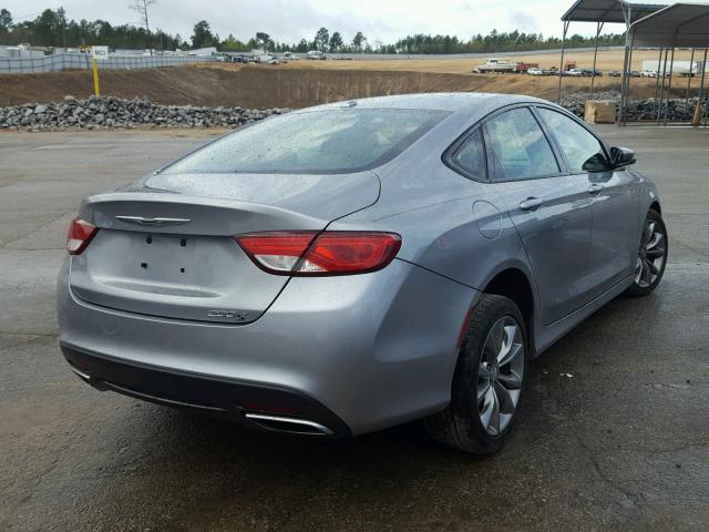 1C3CCCBB9FN505782 - 2015 CHRYSLER 200 S GRAY photo 4