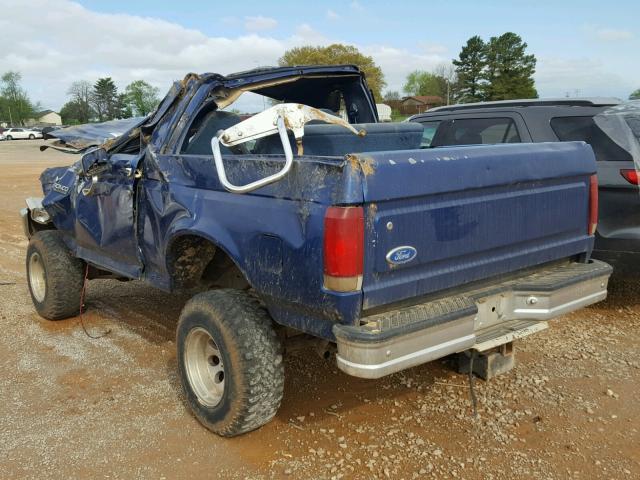 1FMEU15N2TLB65325 - 1996 FORD BRONCO U10 BLUE photo 3