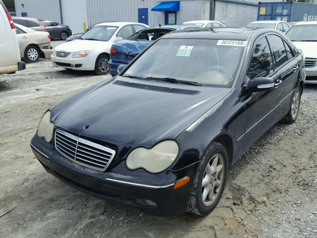 WDBRF64JX2F168660 - 2002 MERCEDES-BENZ C 320 BLACK photo 2