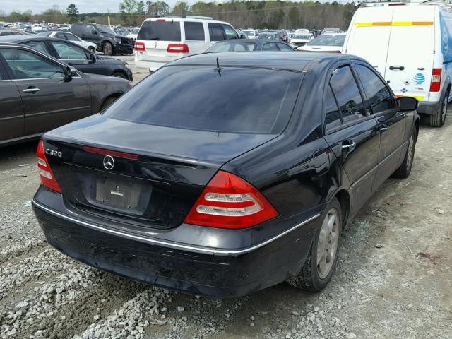 WDBRF64JX2F168660 - 2002 MERCEDES-BENZ C 320 BLACK photo 4