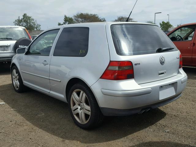 9BWDH61J634067015 - 2003 VOLKSWAGEN GTI VR6 SILVER photo 3