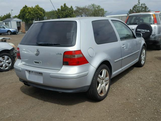 9BWDH61J634067015 - 2003 VOLKSWAGEN GTI VR6 SILVER photo 4